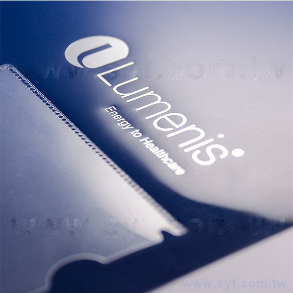 A4單層L夾-燙金加名片袋