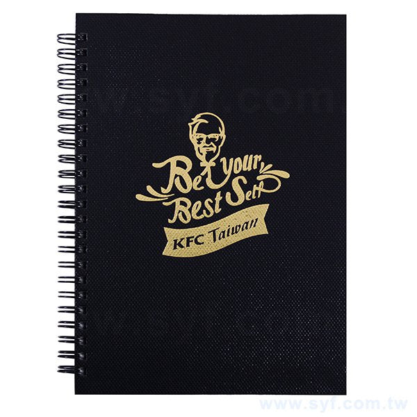 亮面珠紋燙金精裝環裝筆記本