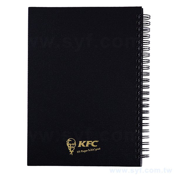 亮面珠紋燙金精裝環裝筆記本