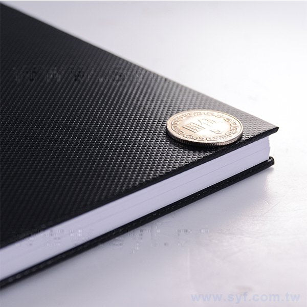 亮面珠紋燙金精裝環裝筆記本