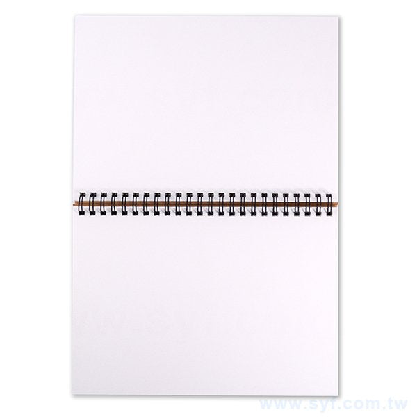 牛皮對裱燙紅精裝環裝筆記本