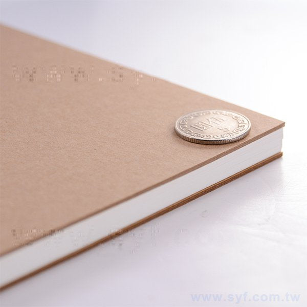 牛皮對裱燙紅精裝環裝筆記本