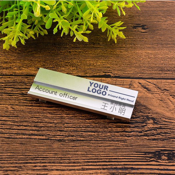 鋁合金插紙胸牌