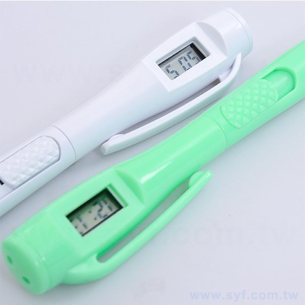 多功能廣告筆-電子鐘原子筆