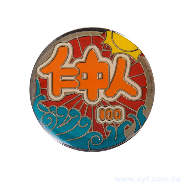 圓形金屬胸章別針