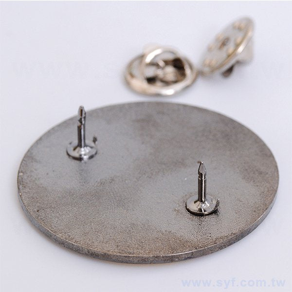 圓形金屬胸章別針