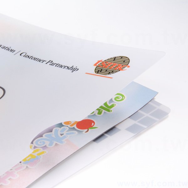 A4單層L夾-彩色印刷全白墨-PP材質L型資料夾-台積電