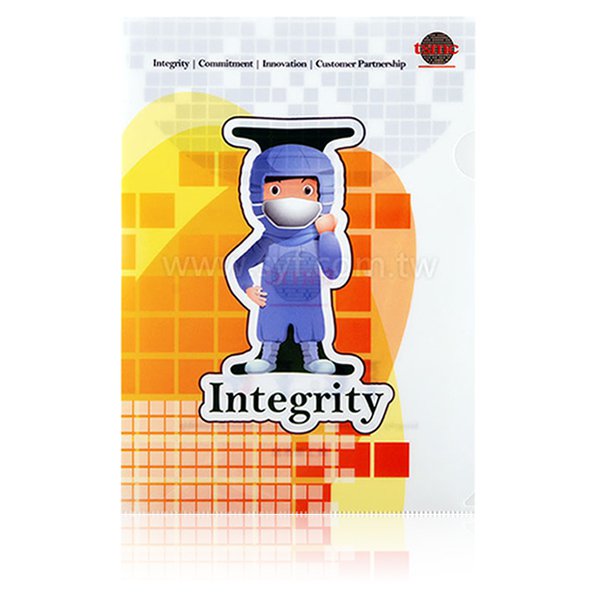 A4單層L夾-彩色印刷全白墨-PP材質L型資料夾-台積電
