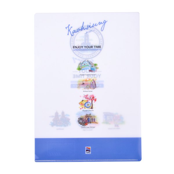 A4單層L夾-彩色印刷全白墨-PP材質L型資料夾-台積電