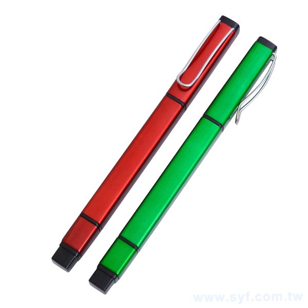 二合一雙頭多功能半金屬廣告筆