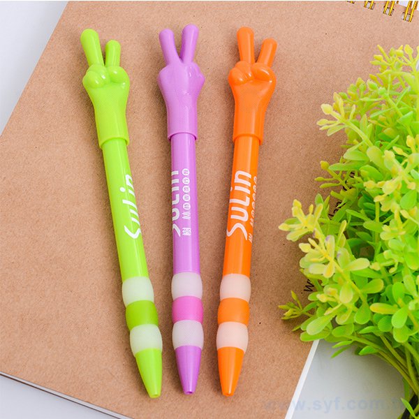 手指造型單色廣告筆