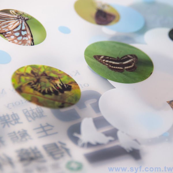 A4單層L夾-局部白墨-PP材質彩色印刷L型資料夾