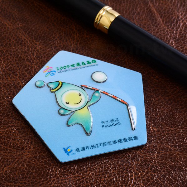 五角形浮雕立體磁鐵