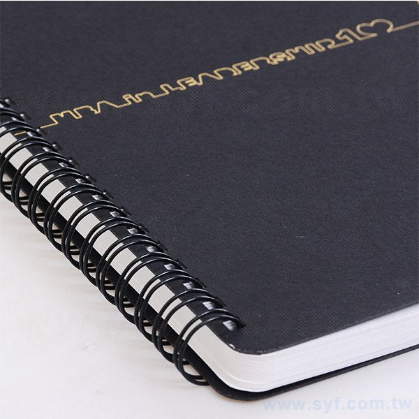 黑卡燙金環裝筆記本