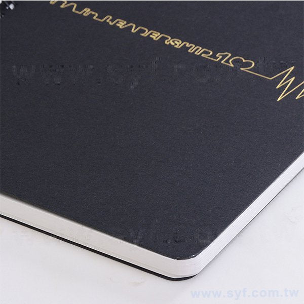 黑卡燙金環裝筆記本