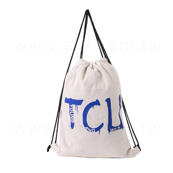 帆布束口背袋-單面單色帆布印刷