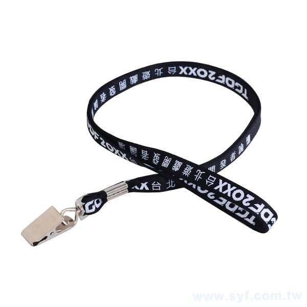 識別證帶-寬1cm旋轉鐵夾識別證帶