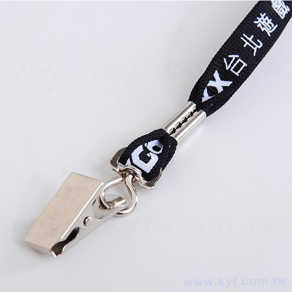 識別證帶-寬1cm旋轉鐵夾識別證帶
