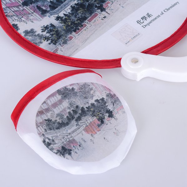 口袋摺疊廣告扇子附把手