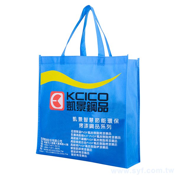 環保手提袋-四面雙色網版印刷