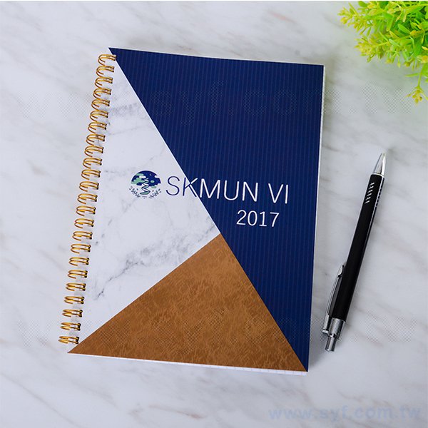 銅西卡彩色印刷精裝環裝筆記本