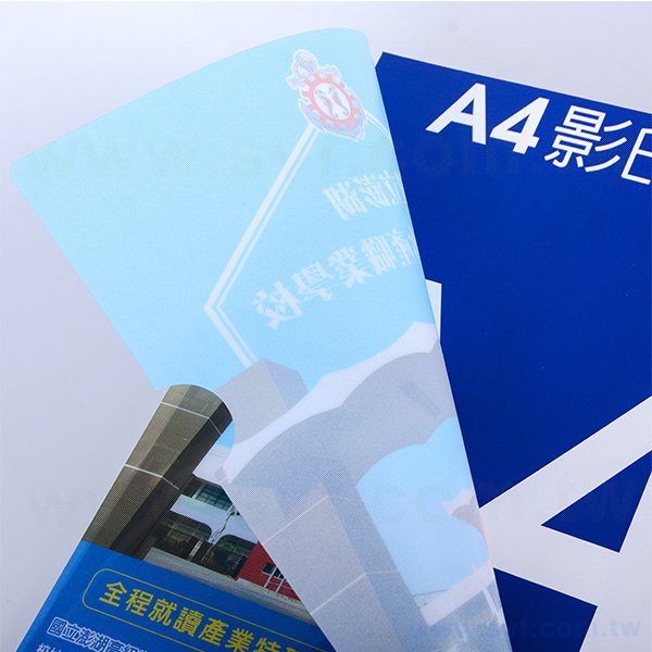 A4單層L夾-無白墨PP材質彩色印刷