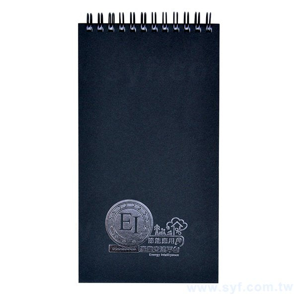 黑卡燙銀環裝筆記本