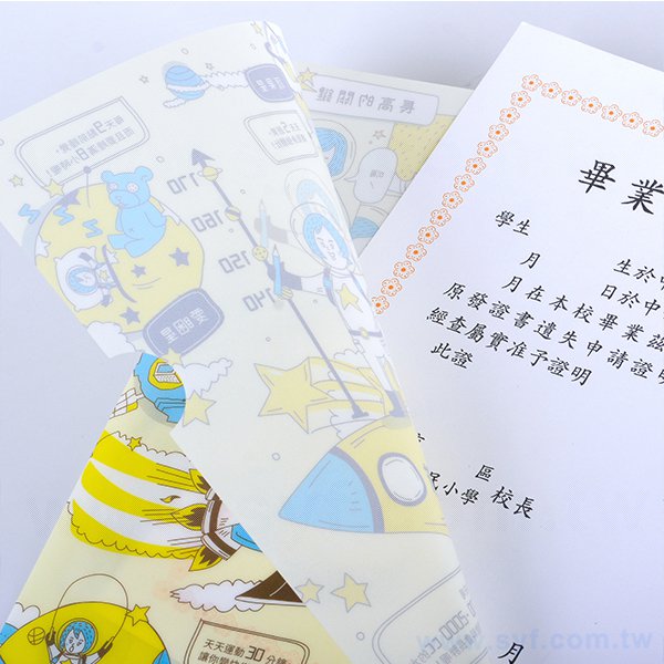 A4單層L夾-全白墨PP材質彩色印刷