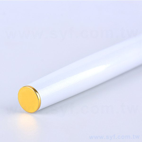 廣告純金屬筆-開蓋式白桿原子筆