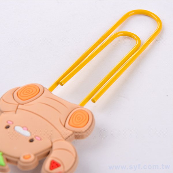 客製書籤-彩色立體軟膠大迴紋針