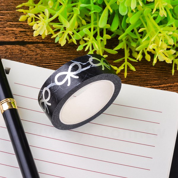 紙膠帶製作-黑色圓標貼紙包裝紙膠帶