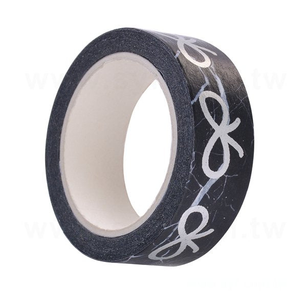 紙膠帶製作-黑色圓標貼紙包裝紙膠帶