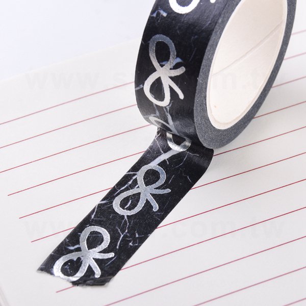 紙膠帶製作-黑色圓標貼紙包裝紙膠帶