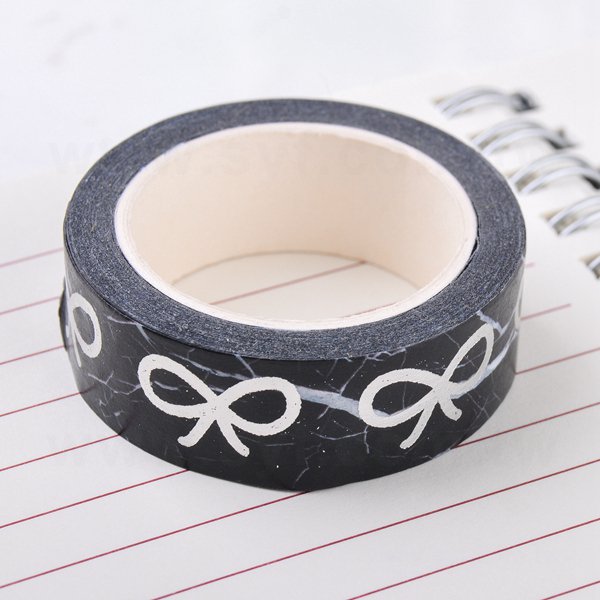 紙膠帶製作-黑色圓標貼紙包裝紙膠帶