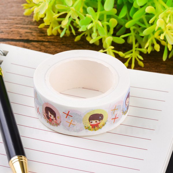 紙膠帶製作-圓標貼紙包裝紙膠帶