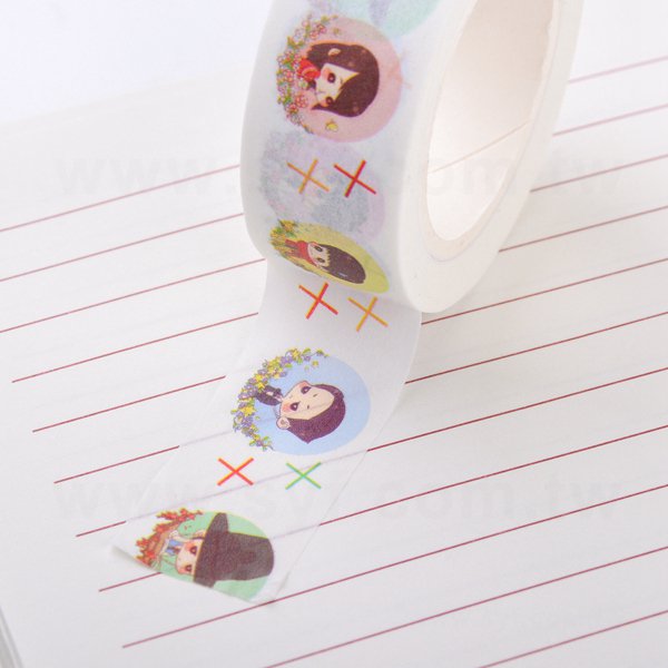 紙膠帶製作-圓標貼紙包裝紙膠帶