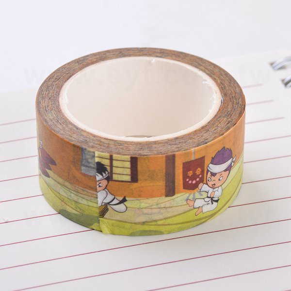 環保紙膠帶製作-圓標貼紙包裝紙膠帶