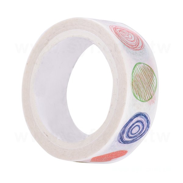 和紙膠帶製作-圓標貼紙包裝紙膠帶