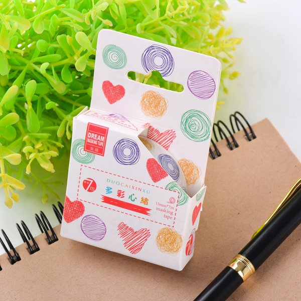 和紙膠帶製作-圓標貼紙包裝紙膠帶