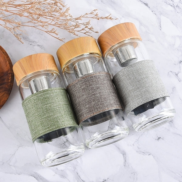 竹蓋耐熱玻璃杯