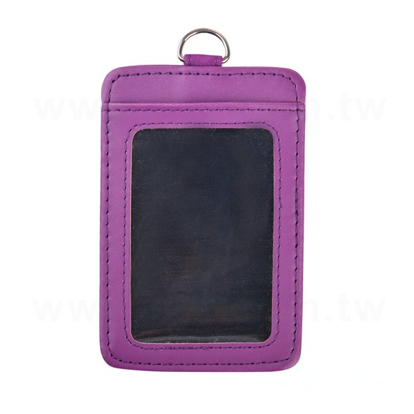 仿皮雙層時尚識別證皮套豎式