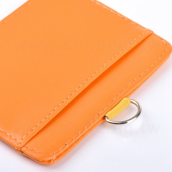 仿皮雙層時尚識別證皮套豎式