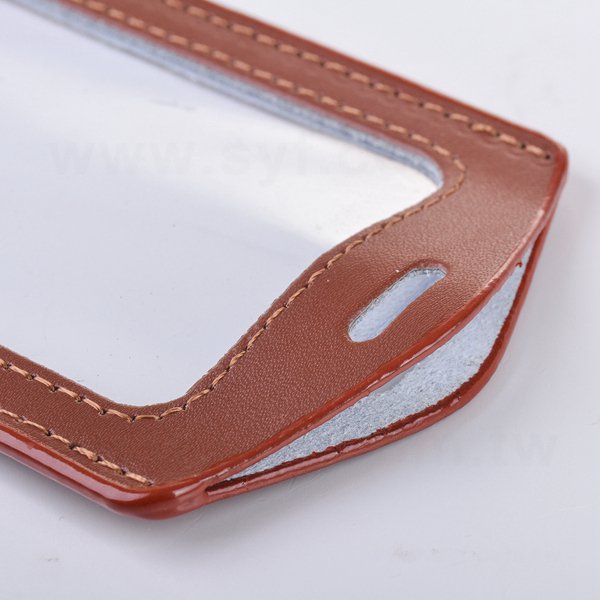 真皮單層識別證套豎式