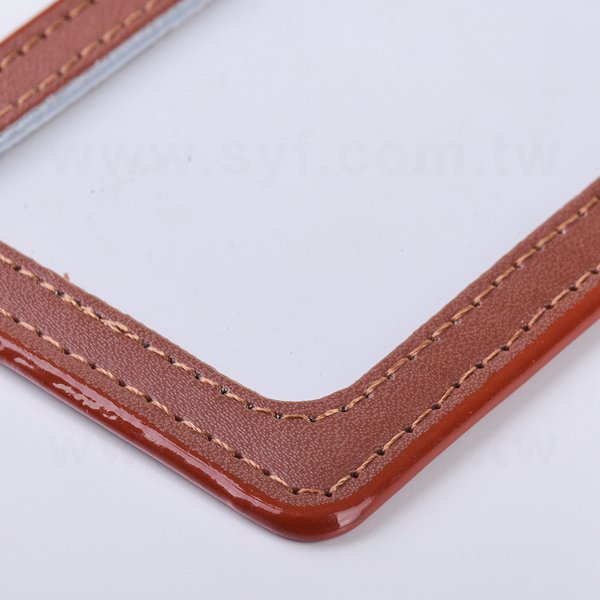 真皮單層識別證套豎式