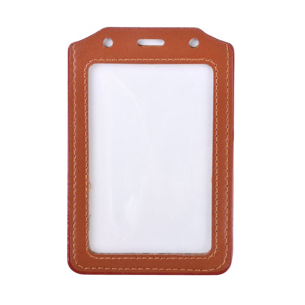 仿皮單層透明識別證皮套