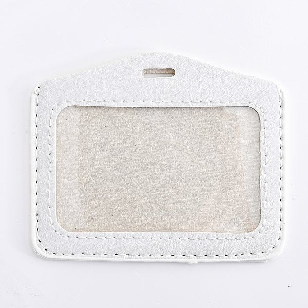 仿皮單層透明識別證皮套