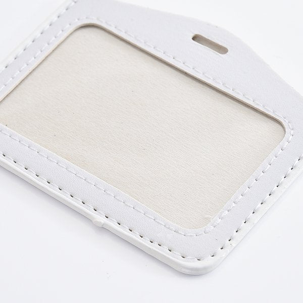 仿皮單層透明識別證皮套