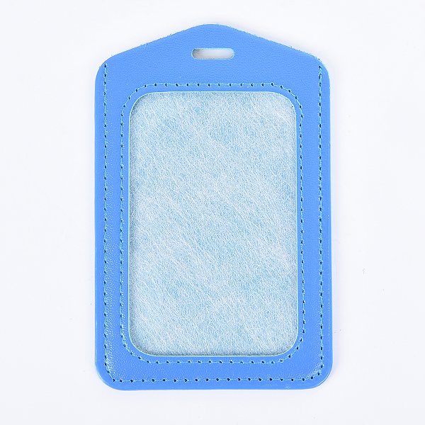 仿皮單層透明識別證皮套