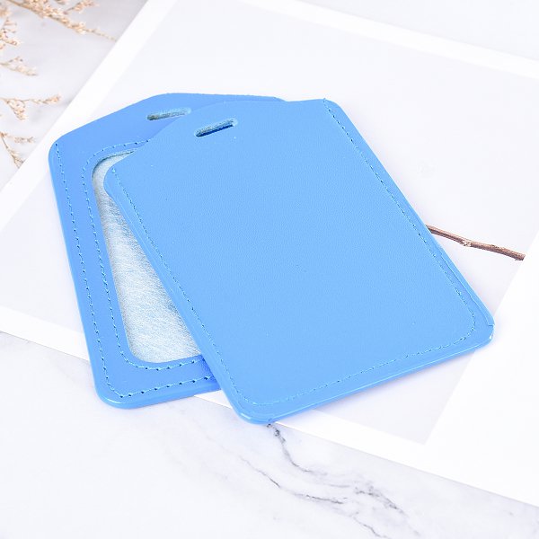 仿皮單層透明識別證皮套