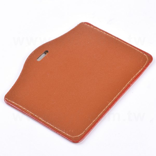 仿皮單層透明識別證皮套